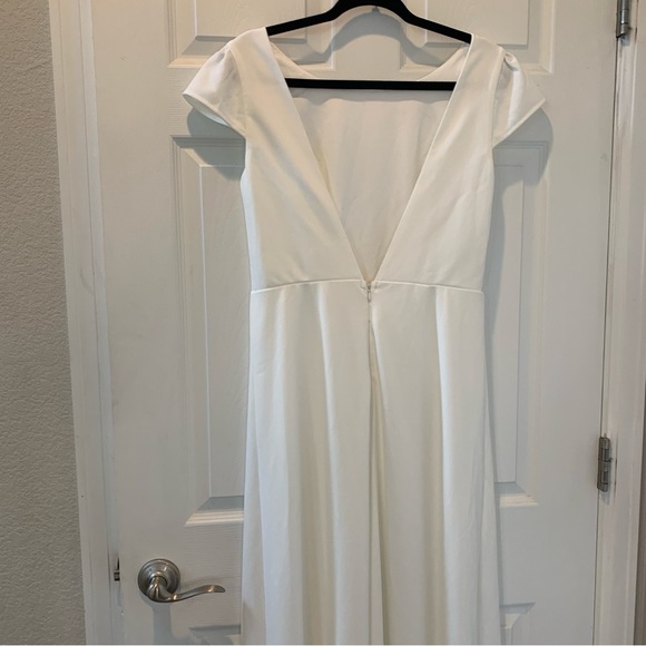 Lulus XL Melora White Sleeveless Wedding Open Back Bridal Dress #0518 - Picture 9 of 9